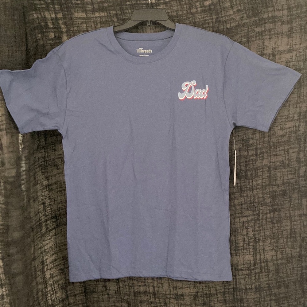 10Threads Blue Men’s or Unisex “Dad” Short Sleeve Tee Shirt